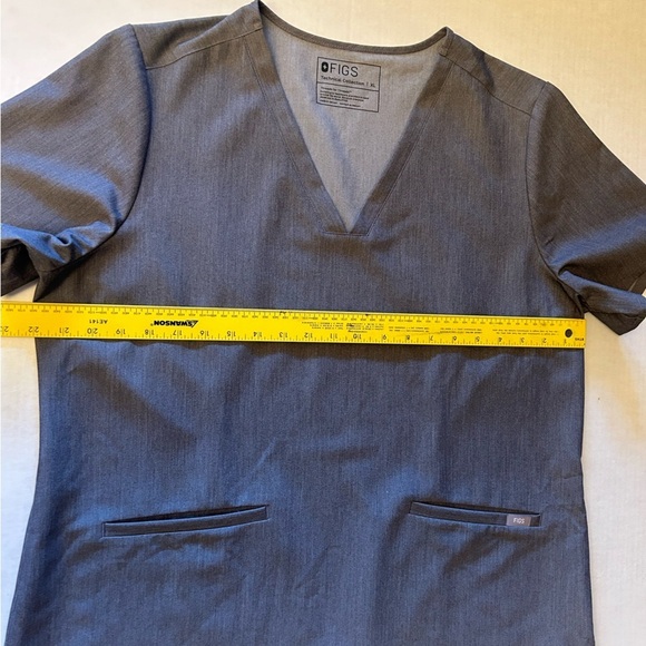 Figs Gray Technical Collection V-Neck Short Sleeve Scrub Top classic fitSz-XL Z6 - Picture 12 of 12
